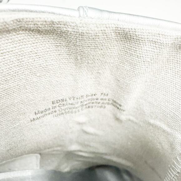 Oped Edit Blythe Silver Metallic Pointy Toe Heeled Boot Bootie Size 7 NWOT - Picture 4 of 6